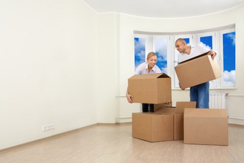 Professional man with van Barnehurst for varied moving needs
