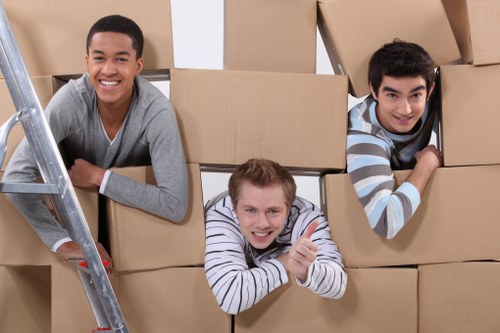 Furniture and household items being prepared for home removals in Barnehurst