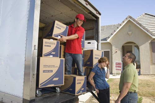 Loading furniture into a removal vehicle for transport