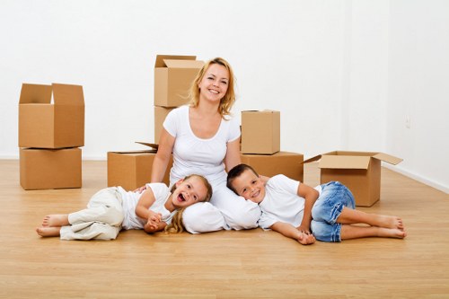 Moving truck servicing a residential move in Barnehurst